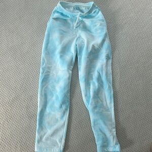 custom blue dye sweatpants